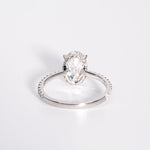 Classic 2.0 CT Oval Cut Moissanite Engagement Ring with Hidden Halo & Pave Design 3