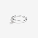 Stunning 0.3 CT Oval Moissanite Engagement Ring In Halo Design 4