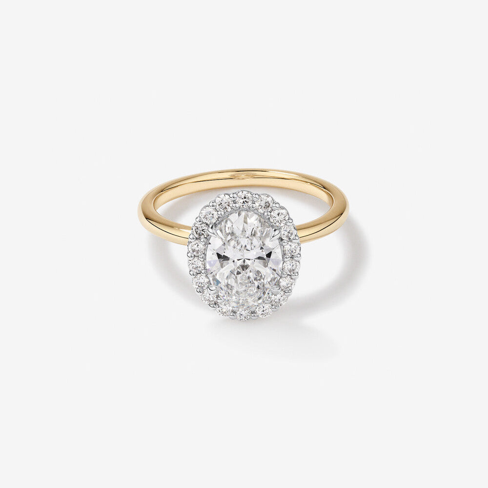 Stunning 2.34 CT Oval Moissanite Engagement Ring in Halo Designs 1