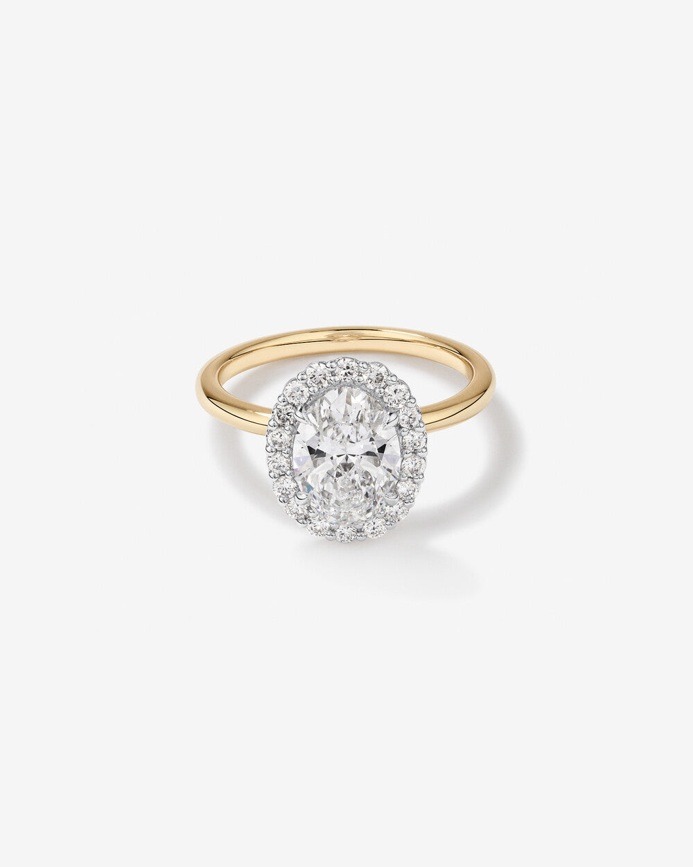 Stunning 2.34 CT Oval Moissanite Engagement Ring in Halo Designs 1