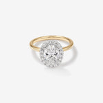 Stunning 2.34 CT Oval Moissanite Engagement Ring in Halo Designs 1