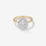 Stunning 2.34 CT Oval Moissanite Engagement Ring in Halo Designs 1