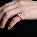 Stunning 3.0 CT Emerald Moissanite Engagement Ring with Solitaire Design 8