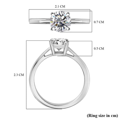 Round Cut Solitaire Style Cubic Zirconia in 925 Sterling Silver Jewelry 6