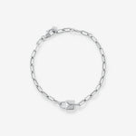 Round Cut Cubic Zirconia in 925 Sterling Silver Bracelet 1