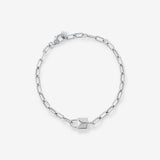Round Cut Cubic Zirconia in 925 Sterling Silver Bracelet 1