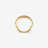 1.0  TCW Round Moissanite Half Eternity Men's Wedding Band in Solid Gold 2