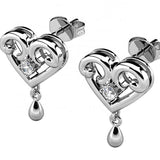 Round Cut Cubic Zirconia in 925 Sterling Silver Earrings 3