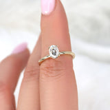 Stunning 1 CT Oval Moissanite Engagement Ring With Solitaire Design 4