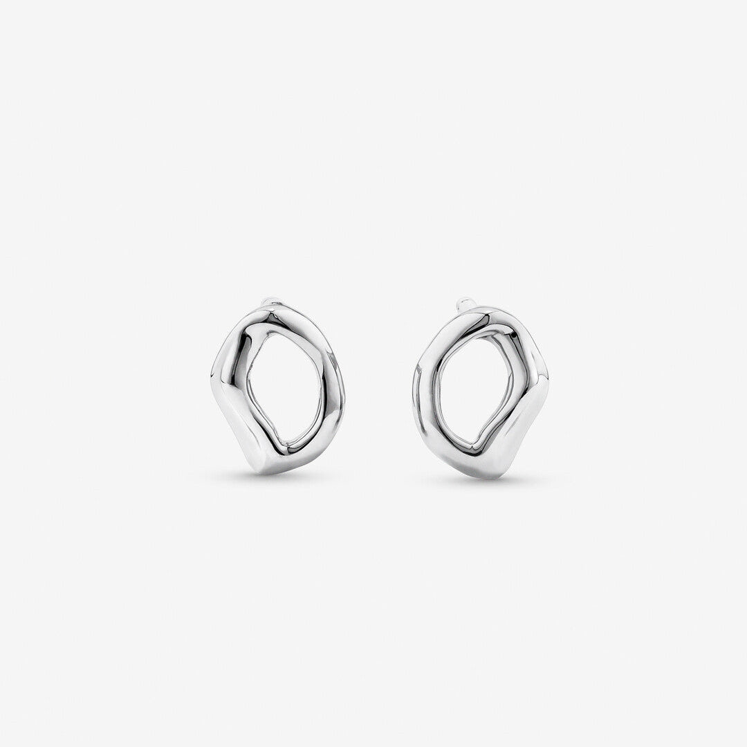 Round Cut Cubic Zirconia in 925 Sterling Silver Earrings 2