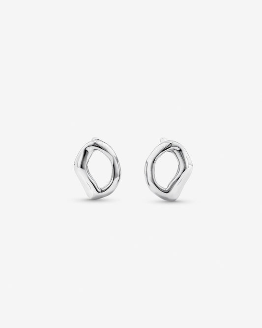 Round Cut Cubic Zirconia in 925 Sterling Silver Earrings 2