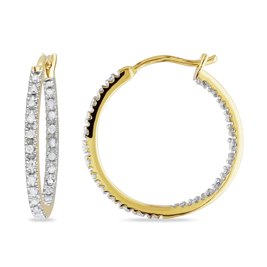 Round Cut Cubic Zirconia in 925 Sterling Silver Earrings 1