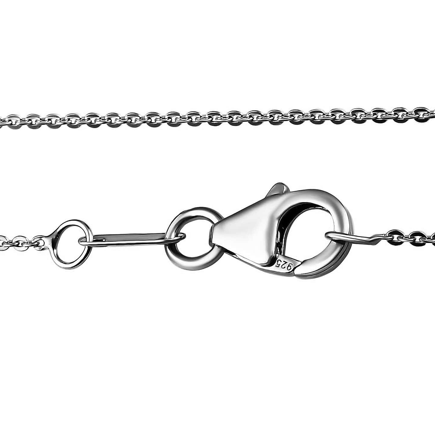 Round Cut Cubic Zirconia in 925 Sterling Silver Necklace 6