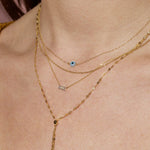 0.40 CT Baguette Moissanite Diamond Bar Pendant Necklace in Solid Gold 4