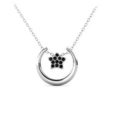 Round Cut Cubic Zirconia in 925 Sterling Silver Necklace 4