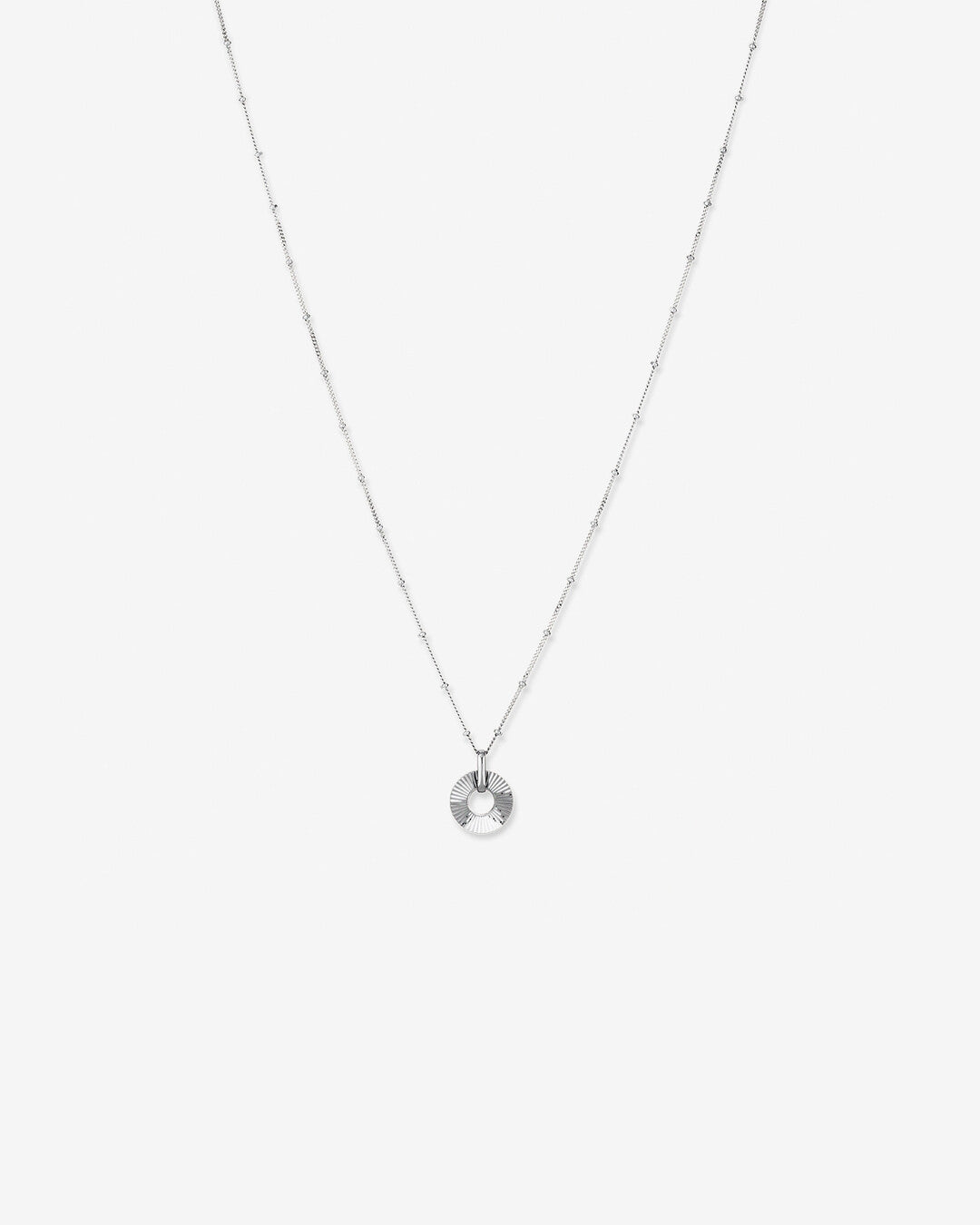 Round Cut Cubic Zirconia in 925 Sterling Silver Necklace 1