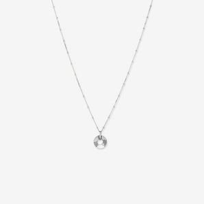 Round Cut Cubic Zirconia in 925 Sterling Silver Necklace