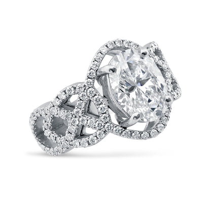 Stunning 2.0 CT Oval Moissanite Stones Channel Engagement Ring 2
