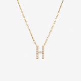 Round Cut Cubic Zirconia in 925 Sterling Silver Necklace 1