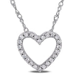 Round Cut Cubic Zirconia in 925 Sterling Silver Necklace 1