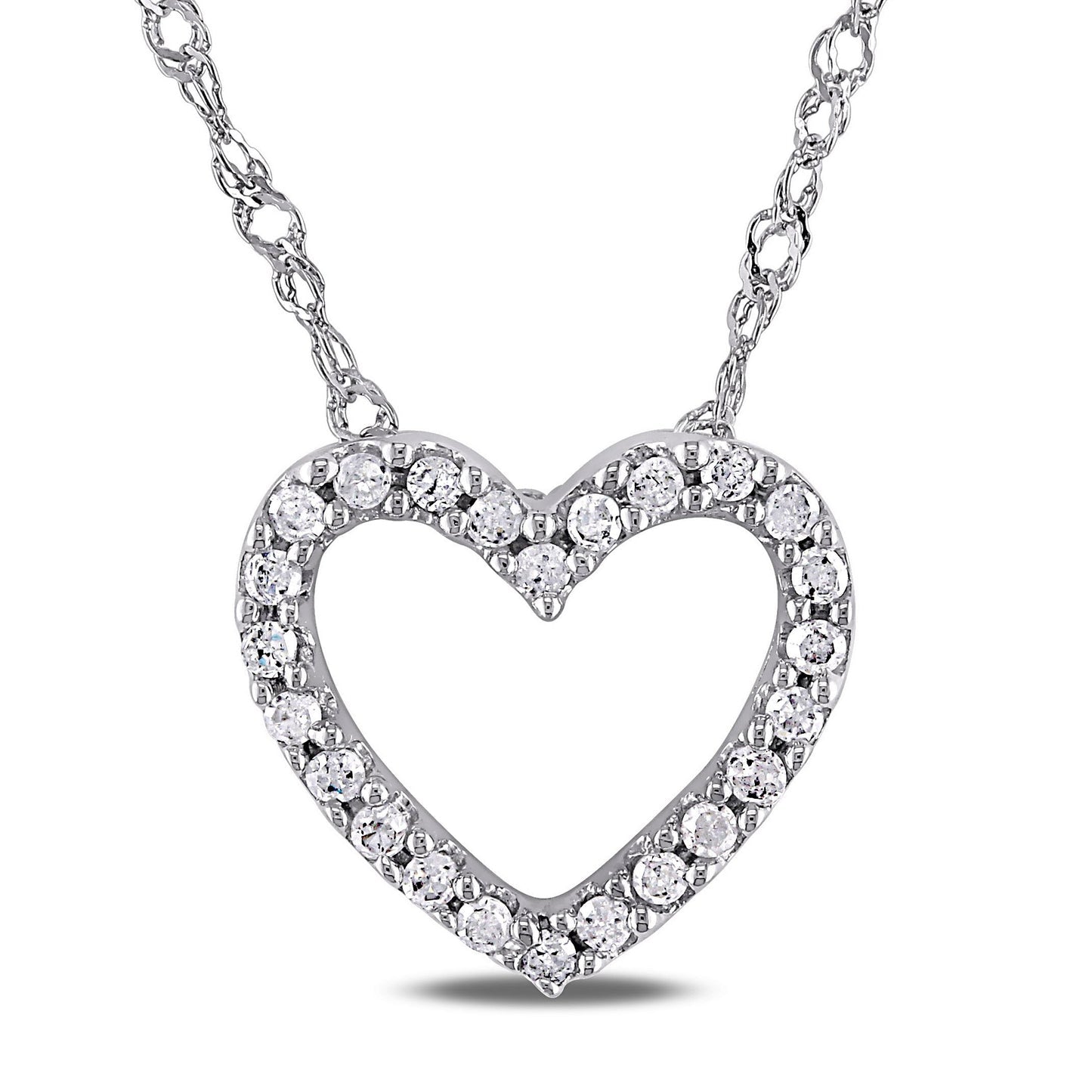 Round Cut Cubic Zirconia in 925 Sterling Silver Necklace 12