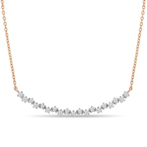 Round Cut Cubic Zirconia in 925 Sterling Silver Necklace