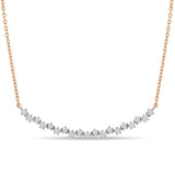 Round Cut Cubic Zirconia in 925 Sterling Silver Necklace 7