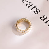 Stunning 0.5 TCW Oval Moissanite Stones Full Eternity Wedding Band 3