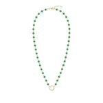 9.36 TCW Round Emerald Lab Made Diamond- May Birthstone Necklace 4