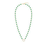 9.36 TCW Round Emerald Lab Made Diamond- May Birthstone Necklace 4