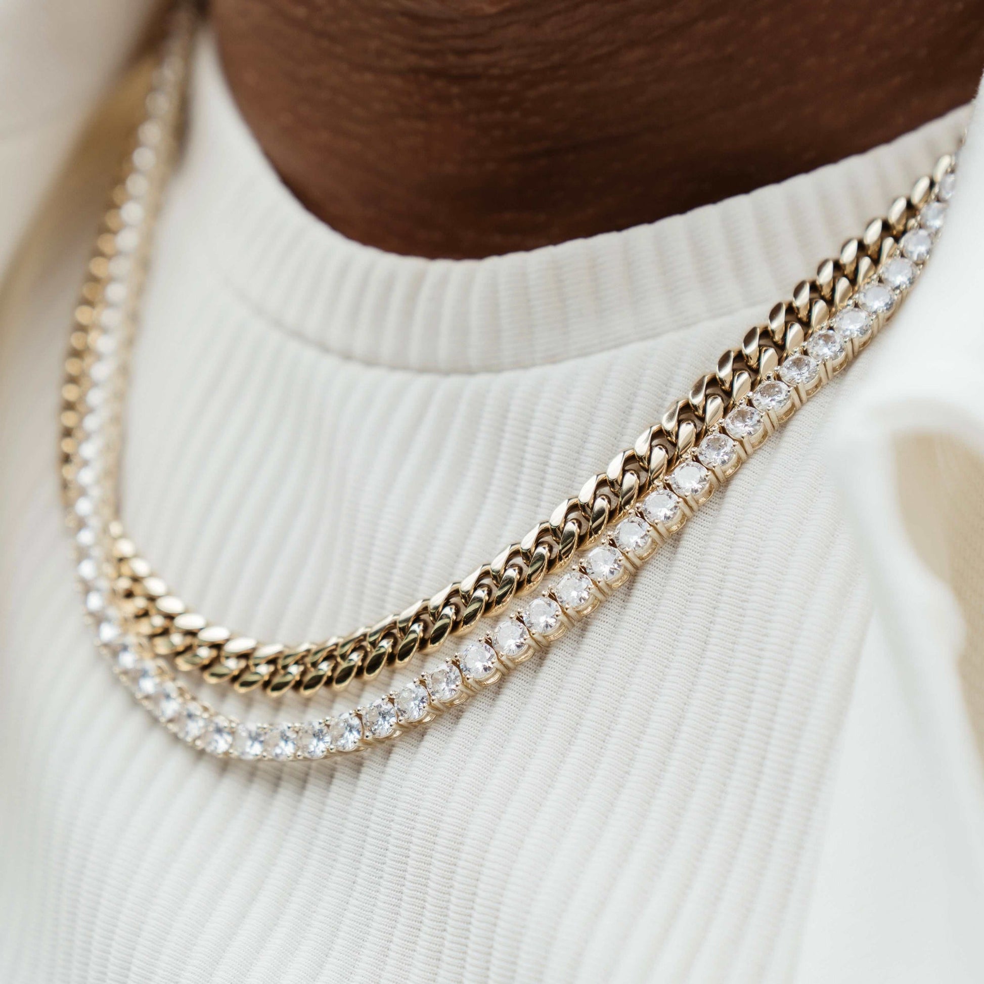 Polished Finish Cuban Silver Necklace For Him 5