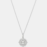 Round Cut Cubic Zirconia in 925 Sterling Silver Necklace 1