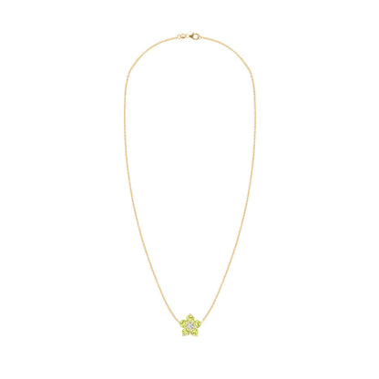 0.08 CT Round Peridot Lab Made Diamond- August Birthstone Necklace 4