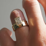 Stunning 2.0 CT Radiant Moissanite Engagement Ring with Bezel Design 2
