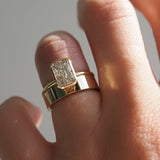 Stunning 2.0 CT Radiant Moissanite Engagement Ring with Bezel Design 2