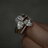 1.0 CT Oval Solitaire CVD F/VS2 Diamond Engagement Ring 7