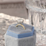 Stunning 3.0 CT Round Moissanite Engagement Ring with Hidden Halo Design 8