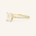 Stunning 1.5 CT Emerald Moissanite Engagement Ring with Pave Design 2
