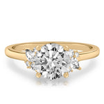 Stunning 0.50-1.50 CT Round Moissanite Engagement Ring With Cluster Design 1