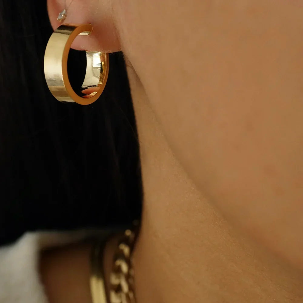 Classic Hoops Earrings in Gold 4