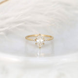 Stunning 1.27 CT Hexagon Moissanite Engagement Ring with Three Stone Design 1