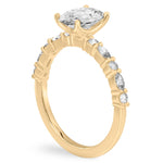 Stunning 1.0- 2.0 CT Oval Moissanite Engagement Ring with Pave Design 2