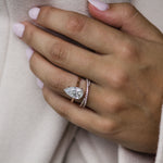 4.50 CT Pear Moissanite Ring Featuring Bridge Style 3