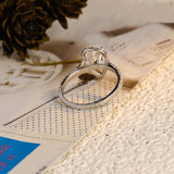 Stunning 1.0 CT Pear Moissanite Engagement Ring with Halo & Pave Design 4