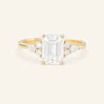 Stunning 2.0 CT Marquise Moissanite Engagement Ring with Cluster Design 1