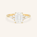 Stunning 2.0 CT Marquise Moissanite Engagement Ring with Cluster Design 1