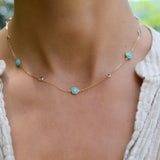 6.0 TCW Round Topaz Lab Made Diamond- December Birthstone Necklace 3