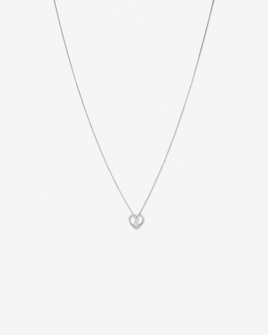 Round Cut Cubic Zirconia in 925 Sterling Silver Necklace 1