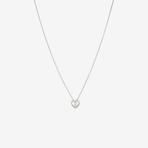 Round Cut Cubic Zirconia in 925 Sterling Silver Necklace