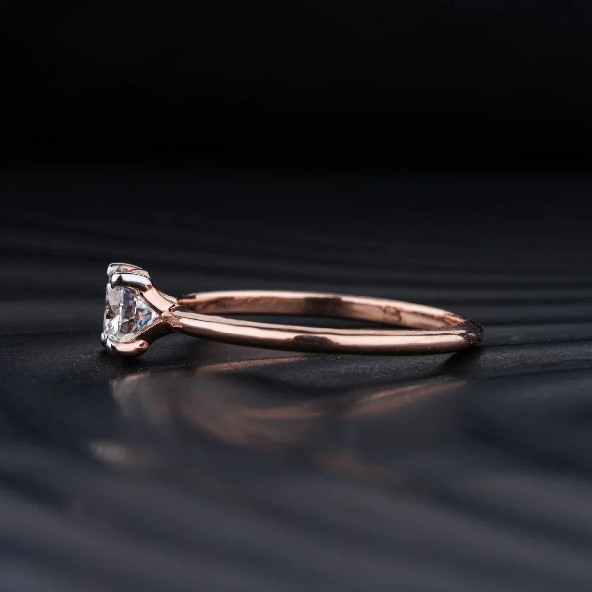 Stunning 0.50 CT Round Moissanite Engagement Ring with Solitaire Design 2